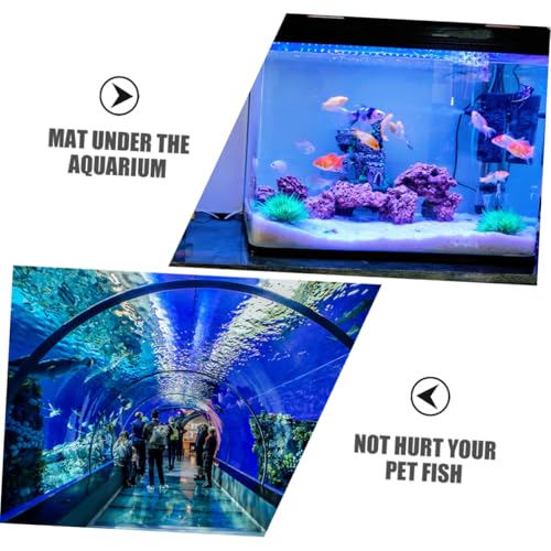 YARNOW 2pcs Thickened Fish Tank Bottom Mat Nonslip Pad for Aquarium Cushioning Mat for Reptiles and Fish Compression Resistant Easy to Use