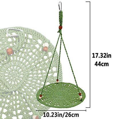 Reptile Hammock Swing Bearded Dragon Guinea Pig Rest Bed Habitats Supplies Climbing Terrarium for Lizard Leopard Gecko Parrots Parakeet Cockatiel Rats Snake Hamster Squirrel Chameleon Small Birds - color: Green