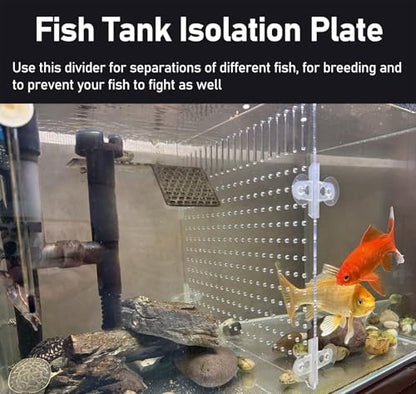 ERRULAN Fish Tank Divider 10 20 55 75 Gallon, Large Aquarium Divider to Separate Fry from Parents, Plate Baffle Cover Blocking Fish Partition Net for Fighting Sick Fish(A Pattern,35x40cm/13.8x15.7in) - color: A Pattern, size: 35x40cm/13.8x15.7in
