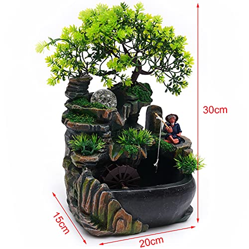 Gdrasuya10 Waterfountain Indoors Rockery Fountain Goldfish Waterfall Desktop Rockery Fountain Waterfall Water Sound Ornament - color: Style 8
