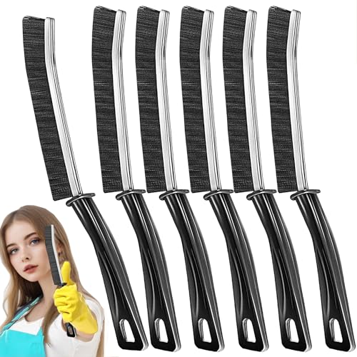 6Pcs Hard-bristled Crevice Cleaning Brush, Multifunctional Thin Gap Scrub Brush, Bathroom Cleaner Tools for Household Use, Kitchen, Window, Toilet, Grout, Faucets, Car - color: 6pcs