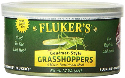 Fluker's Gourmet Canned Food for Reptiles, Fish, Birds and Small Animals, Grass Hoppers 1.2 oz - size: 1.2 Ounce (Pack of 1), style: Grass Hoppers