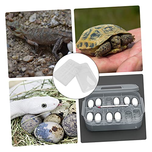VOSAREA Hatching Incubation Box for Reptiles Plastic Egg Incubator Tray for Lizards Snakes Turtles Practical Breeding Hatchery Ventilation and Suction Cups