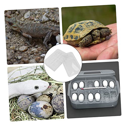 VOSAREA Hatching Incubation Box for Reptiles Plastic Egg Incubator Tray for Lizards Snakes Turtles Practical Breeding Hatchery Ventilation and Suction Cups