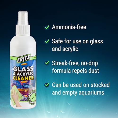 Fritz Aquatics Aquarium Glass & Acrylic Cleaner Spray for a Crystal Clear Tank (8-Ounce)