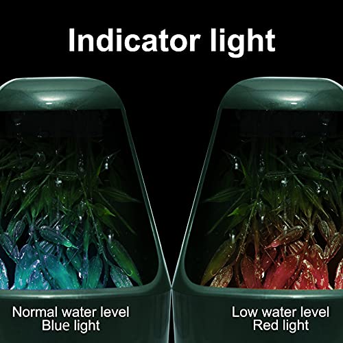Automatic Reptile Water Fountain - Ideal for Lizards Snakes Geckos Tortoises and Bearded Dragons - Waterless Auto Shut-Off & Indicator Light Reminder with 3 Carbon Pads(27oz)