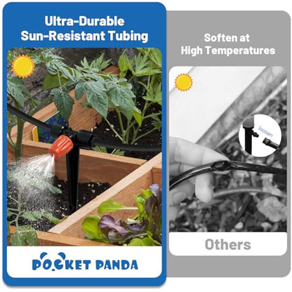 Misting Drip Irrigation System for Garden Watering,Raised Bed 60FT | Quick-Connect Micro Mist Kit for Greenhouse,Plant,Vegetable,Flower. Hanging or Inground Sprinkler,Sistema De Riego Por Goteo - size: 60FT