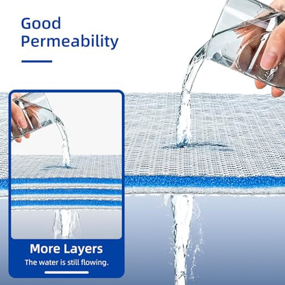 Customizable Aquarium Filter Media Pad | Custom-cut blue filter media: fits any filter, high permeability, removes debris fast, keeping aquarium water clear