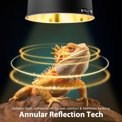 Reptile Light Fixture 5.5" Dome with PID Thermostat & Night Mode 100W | Reptile Heat Lamp Fixture,Lamp Dome,for Bearded Dragon,Reptiles Terrarium,Glass Terrariums,Turtles,Snakes,Lizards - size: 5.5 inch deep