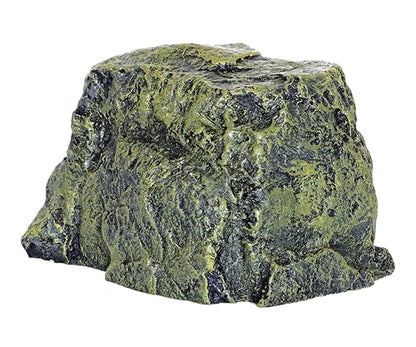 Rock Hide Cave for Reptiles, Amphibians Rock Den - Terrarium & Aquarium Decor, Great for Bearded Dragons,Lizards,Snakes,Turtles,Geckos,Frogs,Small Animals - Large Size - style: Medium Size ( Green )