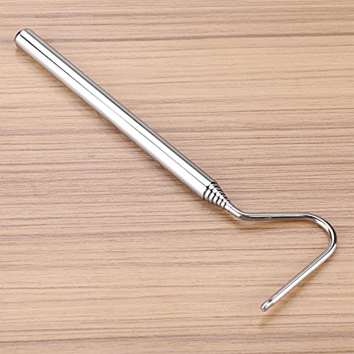 Collapsible Snake Hook Stainless Steel Extensible Snake Catcher Capture Hook for Catching Handling Grabber Separate Small Pet Snake | Non-slip Handle,Collapsible,Portable Mini,Retractable,Catching Snake Handling Tool,Professional,Easy to Carry and Store