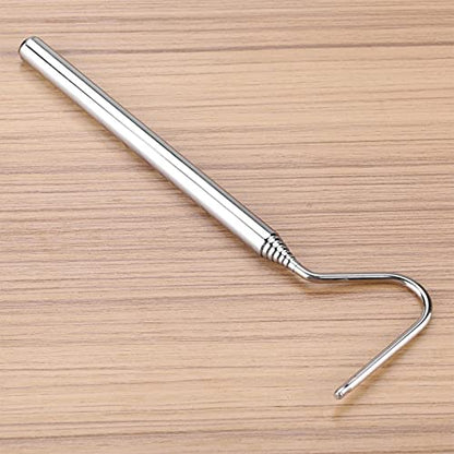 Collapsible Snake Hook Stainless Steel Extensible Snake Catcher Capture Hook for Catching Handling Grabber Separate Small Pet Snake | Non-slip Handle,Collapsible,Portable Mini,Retractable,Catching Snake Handling Tool,Professional,Easy to Carry and Store