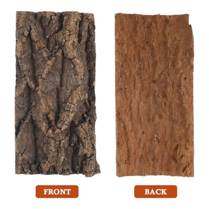 Didiseaon 3 Pcs Cork Bark Terrarium Background Decor, Reptile Tank Climbing Mat Wall Backdrop, Aquarium Fish Ornament for Lizard Gecko Snake Turtle 7.87X4.13X0.59In