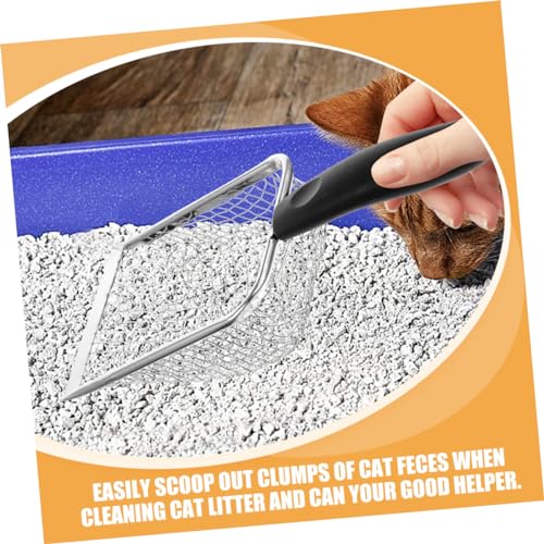Stainless Steel Cat Litter Scoop Metal Sifting Shovel for Easy Waste Removal Compact for Travel for Cats and Reptiles Efficient Pet Supply
