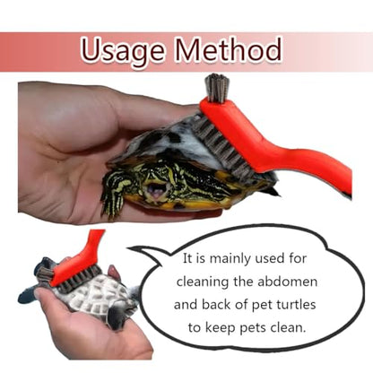 3 Pcs Turtle Cleaning Brush, Remove Aquatic Mud, Dirt, & Contaminants from Tortoises Shells, Aquarium Brush for Cleaning Turtle, Reptile Food Dish
