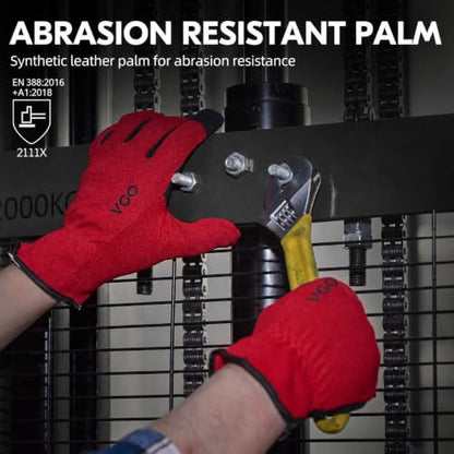 Vgo... 5Pairs Versatile Work Gloves,Gardening Gloves,Light Duty (AL8736) | synthetic leather,elastic,washable,dexterity,construction,planting,weeding,landscaping,farm,outdoor,light duty work - size: X-Large