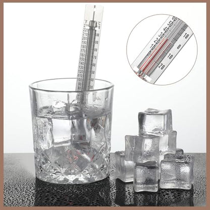Tellegloww 12 Pcs V Shaped, Dual Scale Science Thermometers, Mercury Free Lab Thermometer for Student School Supplies, Classroom Teaching Tools for Kids, Adults