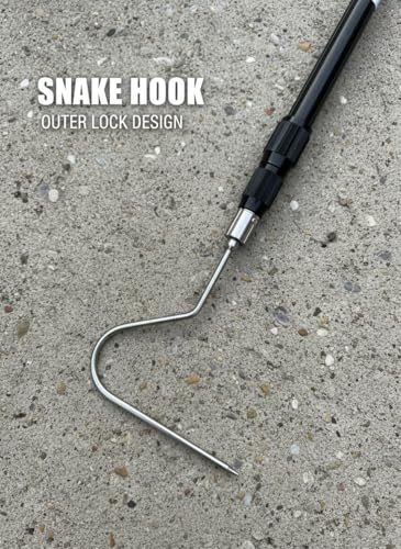 Adjustable Snake Hook - 35" to 85" Extendable Aluminum Snake Handling Tool for Safe Removal