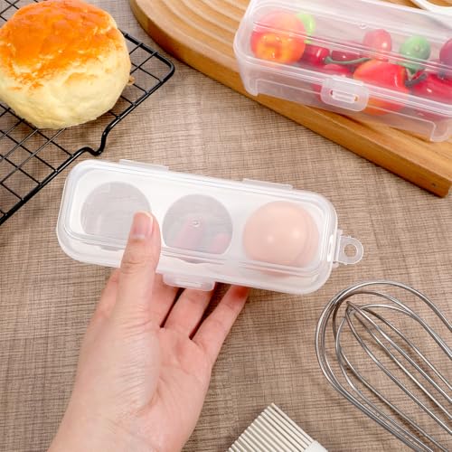 2 PCS Camping Egg Container Boiled Egg Carrier Camping Eggs Carrier Container Hard Eggs Storage Bag Case for Outdoor, Hiking, Kitchen, Refrigerator, Trekking