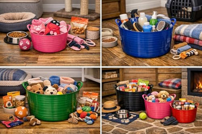 Red Gorilla Small Flexible Plastic Tub, Toy Storage, Laundry, Gardening & More, 14 Liter/3.7 Gallons, Black - color: Black