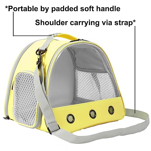 Bearded DragonTravel Cage,Lizards Carrier, Small Animal Travel Carrier for Hedgehog Rat Parrot Bird Guinea Pig, Portable Guinea Pig Travel Bag for 2 - color: Yellow