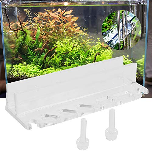 Acrylic Fish Tank Tweezer Organizer Storage Bracket Holder Transparent Durable Multi Tool Mount For Aquarium Cleaning Tools Scissors Tweezers Scrapers Clear Plastic 14.2x5.2cm