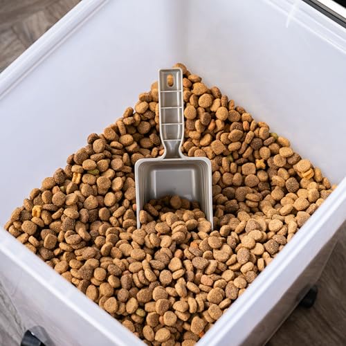 IRIS USA Dog Food Storage Container, 2-Pack, Up to 54 lbs, Black | Made in the USA, Comes w/ Wheels & 2-Cup Scoop, Airtight Seal, BPA-Free, Bird Seed, Cat food, Cat Litter, Multi-Pet Household - color: Black, size: 54 lbs - 2 Pack