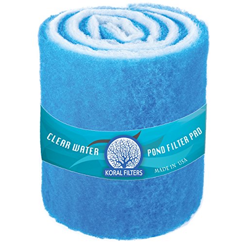 Koi Pond and Aquarium Filter Media Roll - 12 Inches by 72 Inches by 1.25 Inches (6 ft) - Cut to Fit - Durable - Fish and Reef Aquarium Compatible - Clear and Clean Water - style: PRO - Blue - 6 ft roll