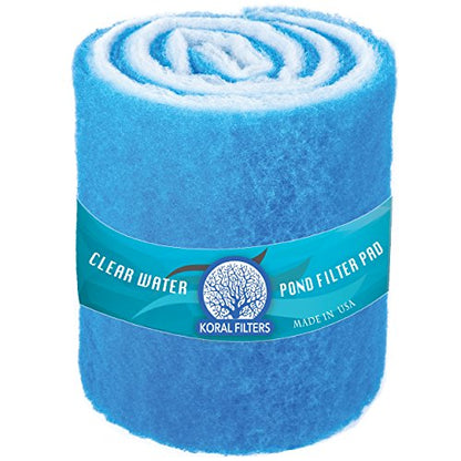 Premium Koi Pond Filter Media Roll - High-Efficiency Pond Filters for Outdoor Ponds, Reusable Fish Pond Filter Material, Made in USA (PRO - Blue - 6ft 16" Wide) - style: PRO - Blue - 6ft 16" wide