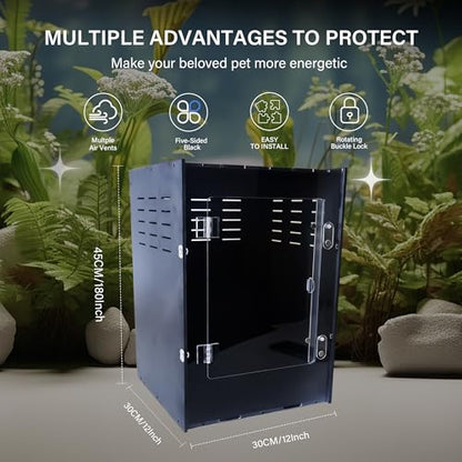 12x12x18 PVC Reptile Terrarium for Crested Gecko and Small Pets | 12x12x18 reptile habitat, three light-blocking sides, clear acrylic front, lockable lid, for crested gecko and small lizards - size: 12"12"18"