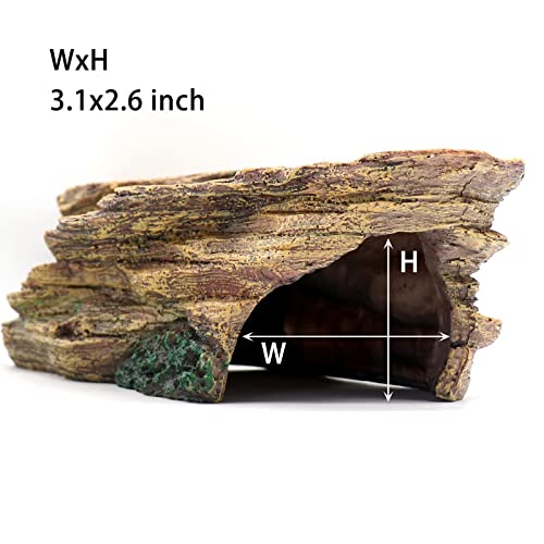 Turtle Basking Platform Shale Scape Step Ledge, Reptile Cave Hideout Turtle Tank Accessories Decorations, Great for Reptiles, Amphibians, Leopard Gecko, Bearded Dragons, Lizard, Frogs - style: Medium-12*6*4