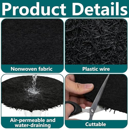 EBaokuup 2 Pcs Plant Pot Drainage Insert Discs, 12 Inch Thickened Mesh Pot Drainage Discs, Lightweight Planter Pad Insert to Prevents Soil Loss Indoor Outdoor - color: 12 Inch-2 Pcs
