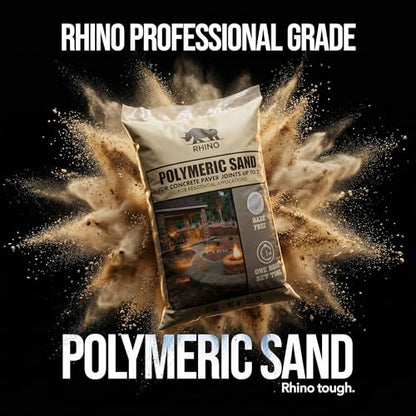 Rhino Power Bond Plus Polymeric Sand 10 lbs, Beige | Jointing Sand for Pavers & Natural Stone up to 2 inch Joints | Patio, Walkway, Driveway & Garden Path - color: Beige, size: 10 Pound
