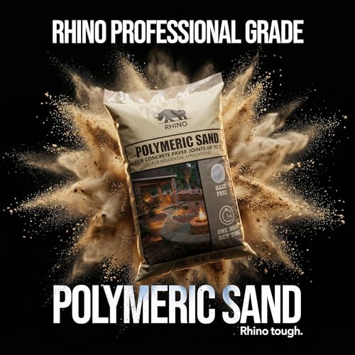 Rhino Power Bond Plus - Polymeric Sand for Pavers and Stone Joints up to a Maximum of 2 inches. (20 Pound, Beige) - color: Beige, size: 20 Pound
