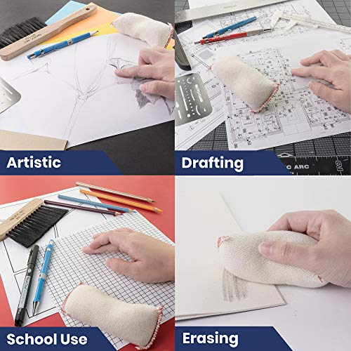 Pacific Arc Dry Cleaning Pads Large for Drafting, Art, Architecture, and Graphite - size: Large