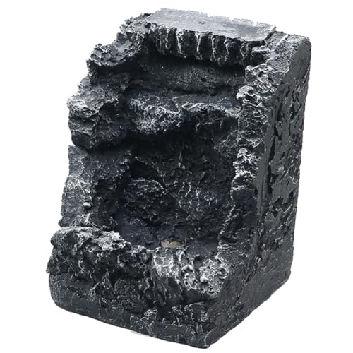 Fish Tank Decoration Rockery, Aquarium Mountain View Stone with Underwater Sand, Small Fish Tank Rockery Cave Waterfall, Resin Rockery Decor, Landscape Ornament Decorations Medium