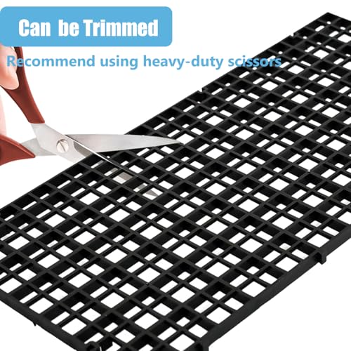 8pcs Aquarium Plastic Grid Divider Tray Egg Crate Aquarium Fish Tank Bottom Isolation with Bracket and Suction Cups(11.8x5.9 Inch)