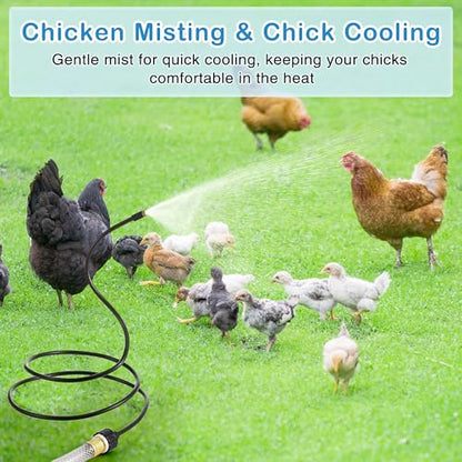 2 Pack Misters for Outside Patio, 60 Inch Flexible Hose Mister Cooling Stand Portable Water Misting for Cooling Outdoor, Mist System for Garden, Backyard, Bird Bath, Chicken Coop Water Mist (Black)