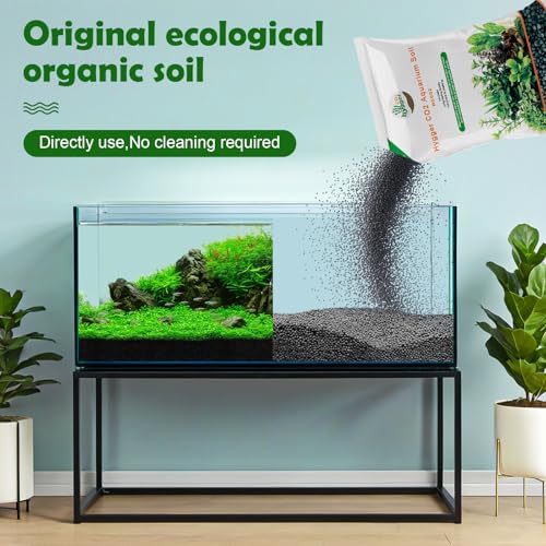 6.6Ib Aquarium Soil Water Grass Mud Fish Tank Aquascaping Aquarium Substrate Soil for Plants and Shrimps,No Need to Wash and No Muddy Water (6.6 Pounds, Aquarium Soil) - size: 6.6 Pounds