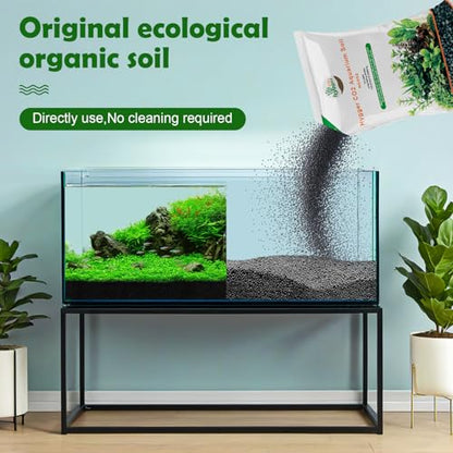 6.6Ib Aquarium Soil Water Grass Mud Fish Tank Aquascaping Aquarium Substrate Soil for Plants and Shrimps,No Need to Wash and No Muddy Water (6.6 Pounds, Aquarium Soil) - size: 6.6 Pounds