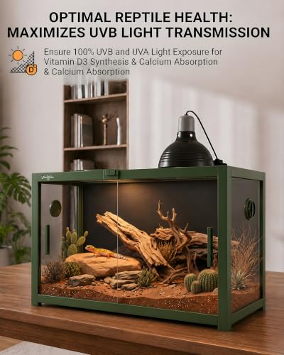 48 Gallon Reptile Tank, Gecko Reptile Enclosure Front Sliding Door | Stackable ventilation Gecko reptile terrariums Tank anti-escape locks and no-fingerprint handles humidification atomization - color: Green, size: 48 Gallon