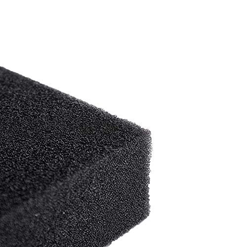 AQUANEAT Aquarium Filter Sponge Open Cell Foam Sheet Bio Sponge Filter Media Pad HMF Fish Tank Sump Divider (11" Lx 10.25" W x 2" H, Black) - color: Black, size: 11" Lx 10.25"W x 2"H