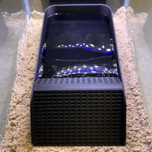 Hermit Crab, Lizard, Turtle, Amphibian XL Watering Pool | Platform Pool Accessory with Access Ramp for Pet Habitats | 9.75" x 5" | Made in USA (X-Large) (Fresh Only, Black) - color: Fresh Only, Black