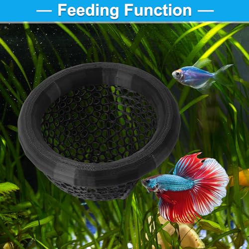 Floating Betta Cave & Hammock, Multi-Functional Hideout for Aquarium Black - color: Black