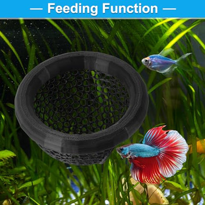 Floating Betta Cave & Hammock, Multi-Functional Hideout for Aquarium Black - color: Black