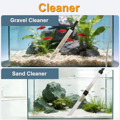 Carefree Fish Aquarium Gravel Vacuum Fish Tank Spot Siphon Sand Cleaner Water Changer Multifunctional Cleaning Tools Upgraded Turkey Baster with 6Ft Hose