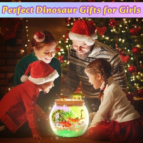 Hannstar Dinosaur Activities Toys-Dinosaur Terrarium Craft Kits for Boys, Birthday Gifts for Boys, Dino Arts and Crafts Kit for Kids - color: Dinosaur