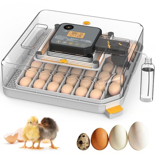 Incubators for Hatching Eggs, 48 Egg Incubator with Humidity & Temp Control and Auto Turner, Incubadora De Huevos De Gallina, Egg Candler, Smart Incubator for Chicken Eggs, Ducks, Goose, Quail