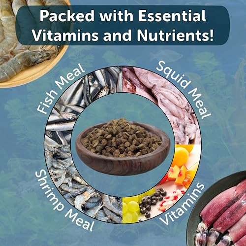 Axolotl Food, 1/4" Soft Moist Sinking Pellets, Rangen's Salmon Meal Pellets for Adult Axolotl. Also Shrimp, Snails, Crabs, Bottom Fish, All Tropical Fish...12oz Small Jar