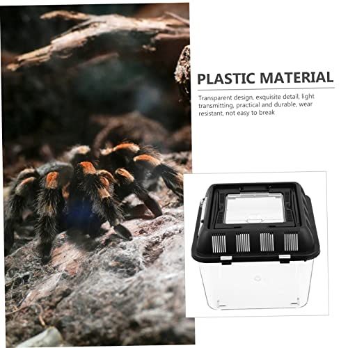 FOMIYES Portable Breeding Box for Lizards Spiders Reptile Feeder Transport Box Breathing Pet Supply Accessories